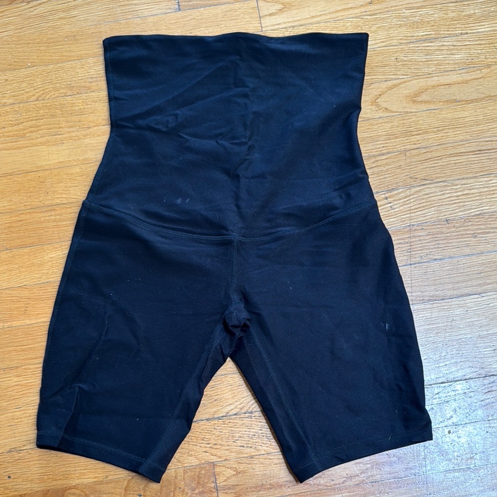 High-Waist Black Bike Shorts
